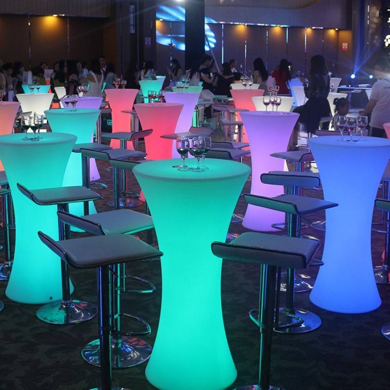 LED RGBW rechargeable chill out style LED table LED Furniture