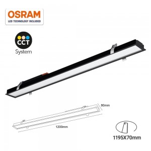 CCT recessed linear LED spotlight