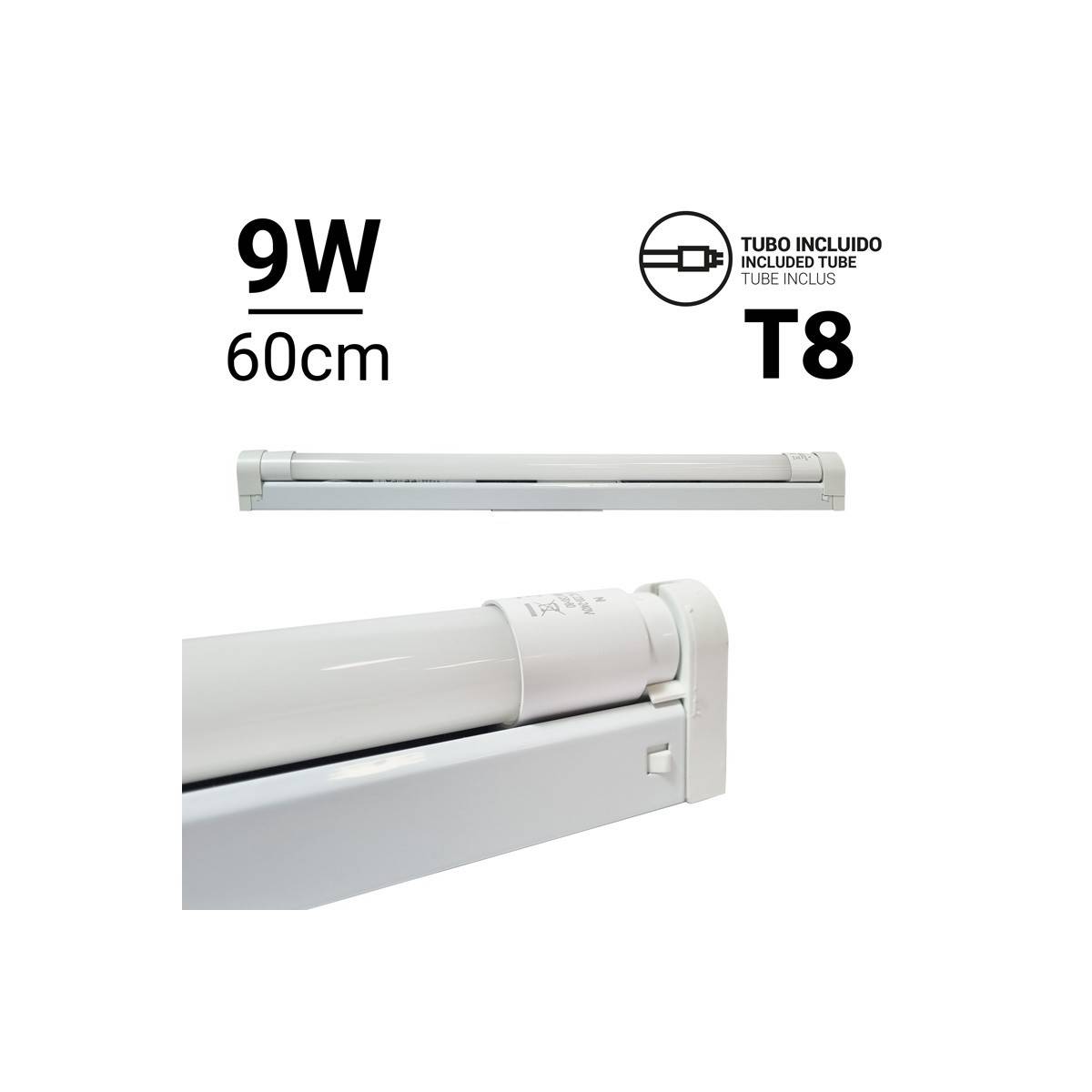 Tubo LED T8 de 9W (60 cm)