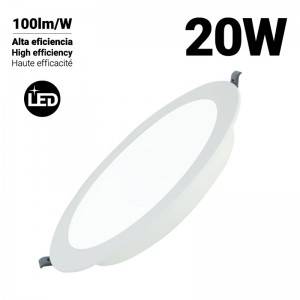 Recessed circular LED downlight - 20W - Cutout Ø190mm