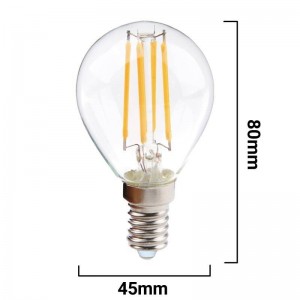 Ampoule LED E14 5W 400 lm G45 12/24V Blanc Chaud 2800K - 3200K 180º