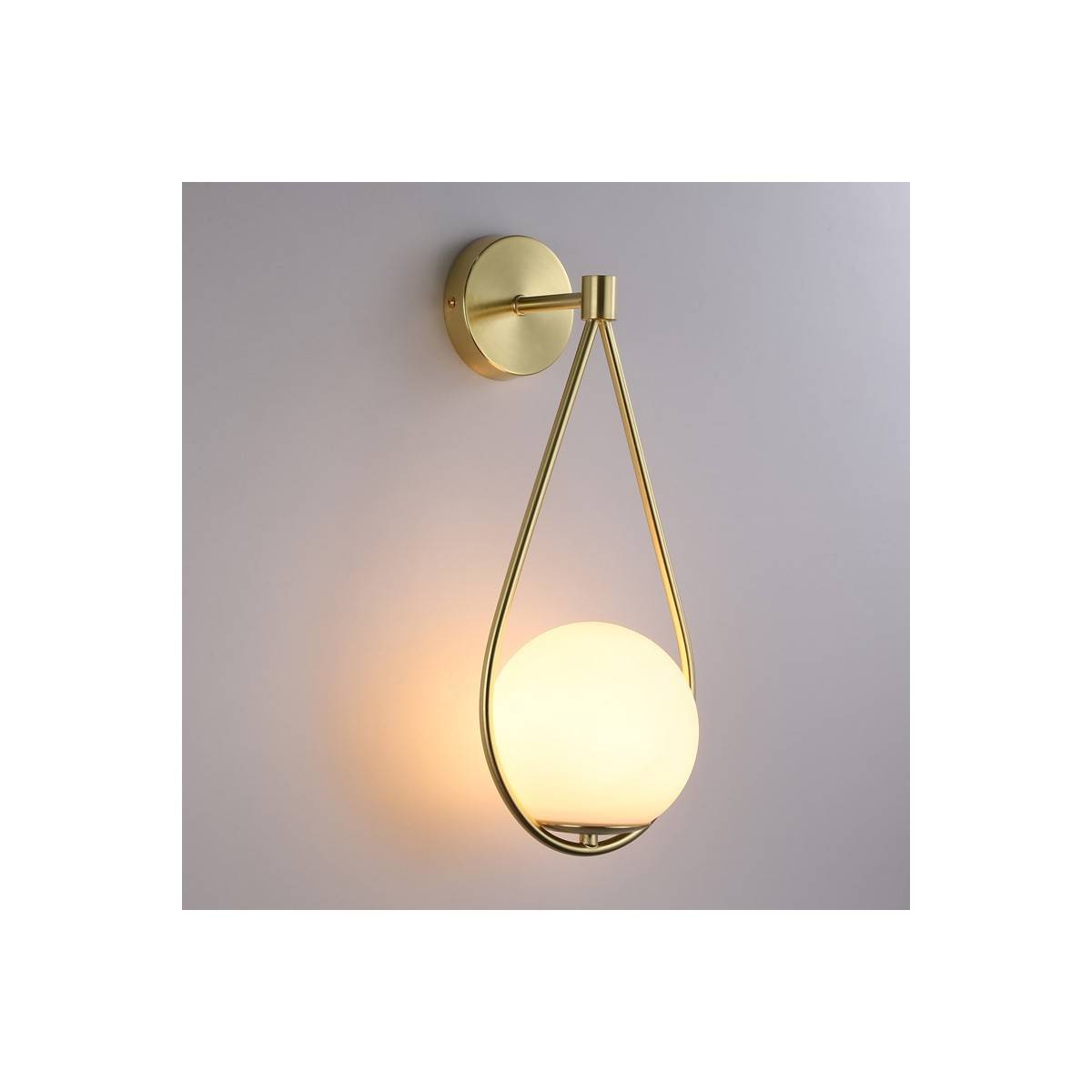 Glass ball wall lamp "Clara".