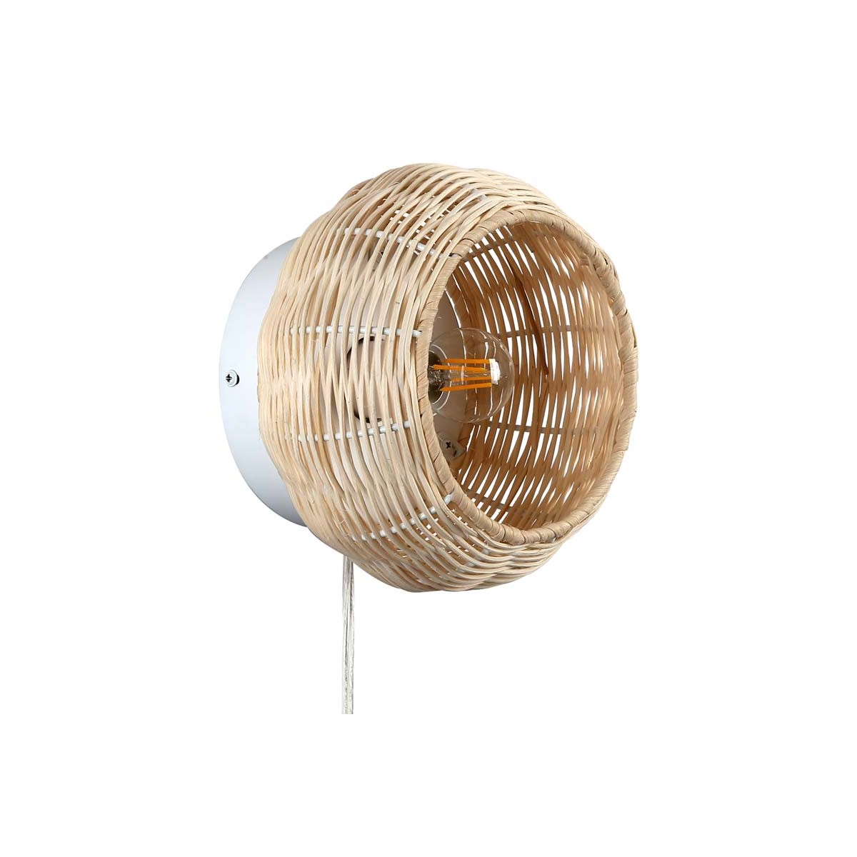 Wicker wall sconce "Berlam".