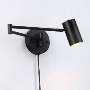 Articulated Wall Light "LISA" Black - 40W - IP20, Socket G45