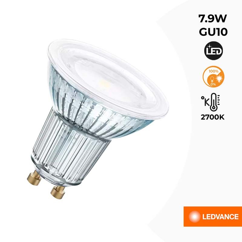 PARATHOM DIM PAR16 PAR16 80 GU10 120° 7.9W 2700K bulb