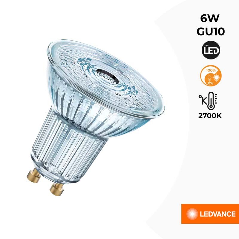 PARATHOM PRO PAR16 PAR16 50 GU10 36° 6W 2700K bulb