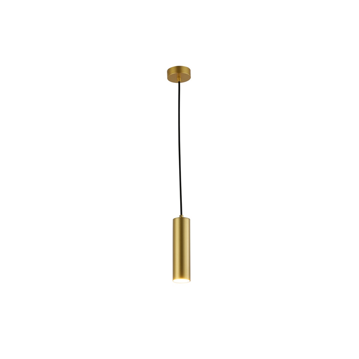 Golden tube pendant lamp