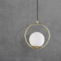 Pendant ceiling lamp golden crystal ball "KATE" inspiration by Flos IC