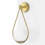 Wall sconce gold with crystal ball