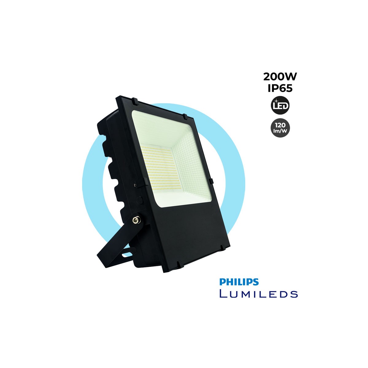 Projecteur solaire LED 200W puce Philips LUMILEDS 6800Lm