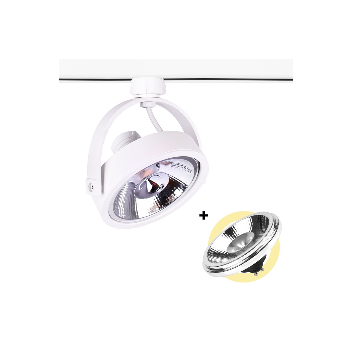 Pack Three Phase LED Spotlight + LED AR111 GU10 Lamp