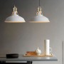 Industrial retro pendant lamp "MANACOR" with metal dome