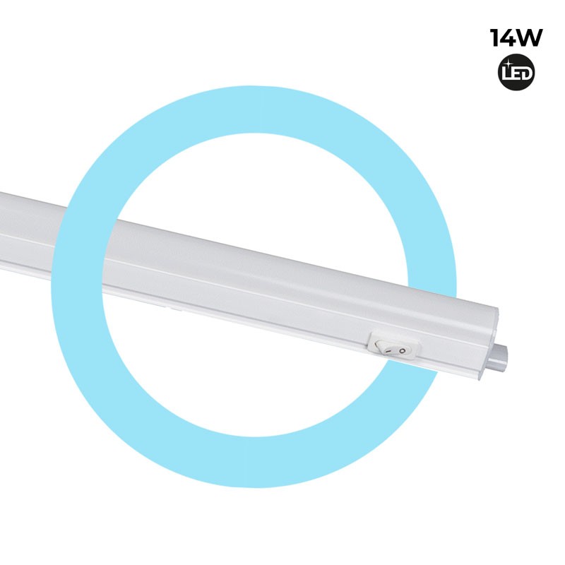 Under cabinet LED light fixture - T5 14W - 120cm - Connectable - Opal