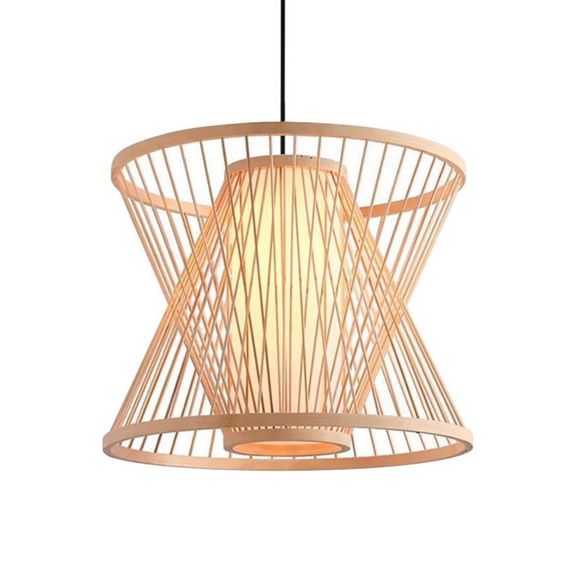 Bamboo pendant lamp "Rise".