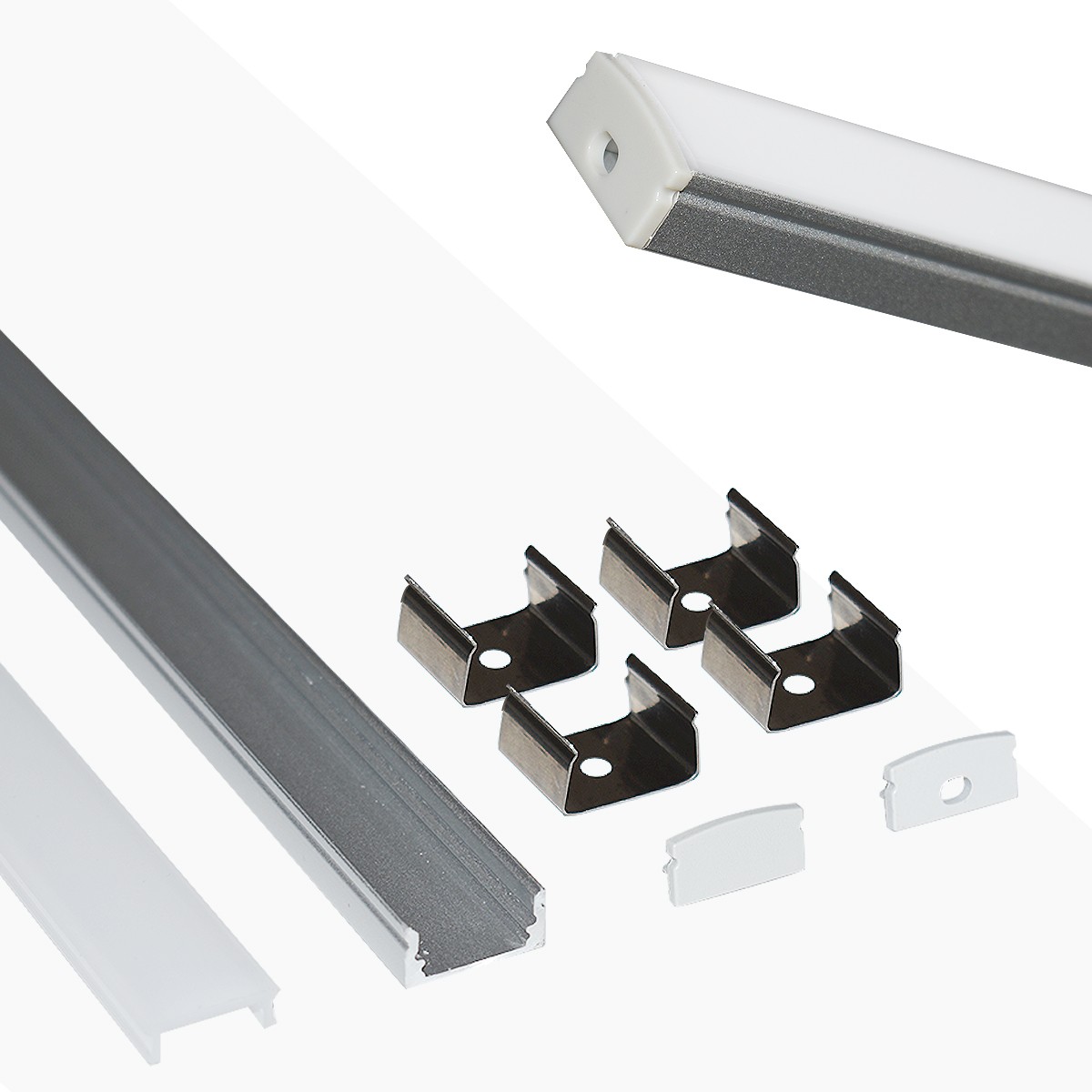 aluminum profile for surface led strip 17x8mm