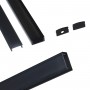 aluminum profile for led strip surface 17x8mm _ Black