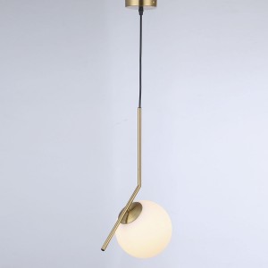 Crystal ball pendant light "HERMI" - E27