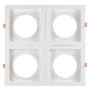 Pack x 4 - Square cardan type downlight ring for QR111 or AR111 bulb - Cutting 155 x 155 mm