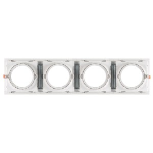 Pack x 4 - Square cardan type downlight ring for QR111 or AR111 bulb - Cutting 155 x 155 mm