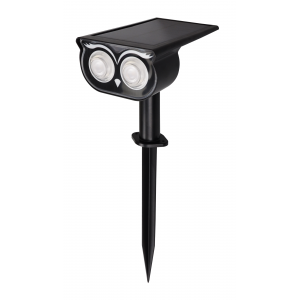 Pack x 2 - LED with spotlight - IP65 (2x0,5W) solar - 1W outdoor spike