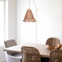 Plug-in natural fiber pendant lamp "NAM"