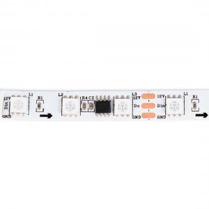 Smart LED Strip IC RGB 12V DC - 14,4 W/m - IP20 - 60 LED/m - Width 10mm - 5  meters