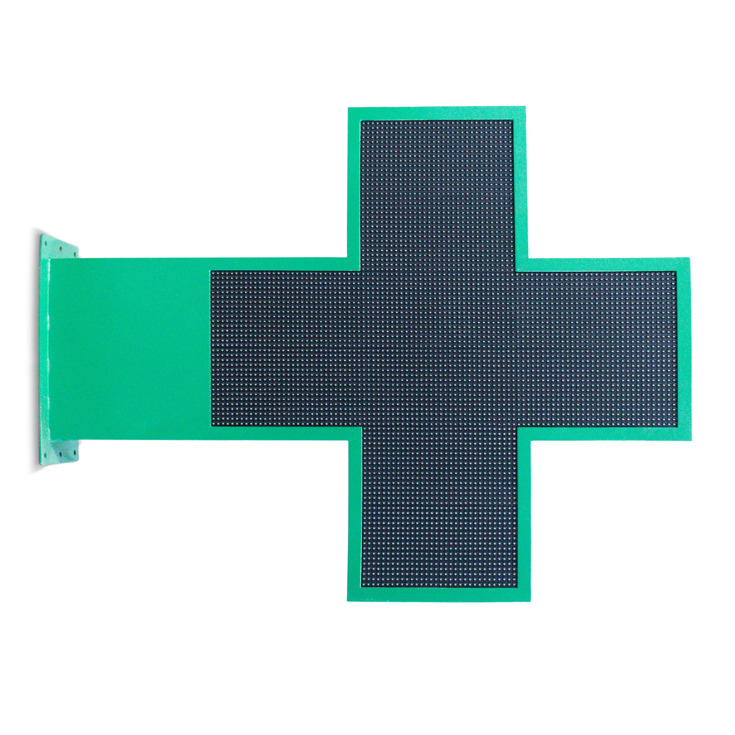 Programmable green monocolor LED pharmacy cross P10 Outdoor 96x96cm