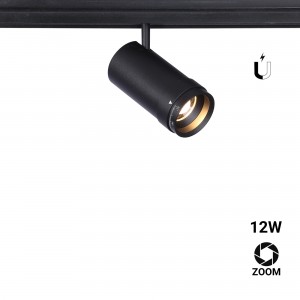LED spotlight for magnetic rail with Zoom 10-55º - 48V - 25W