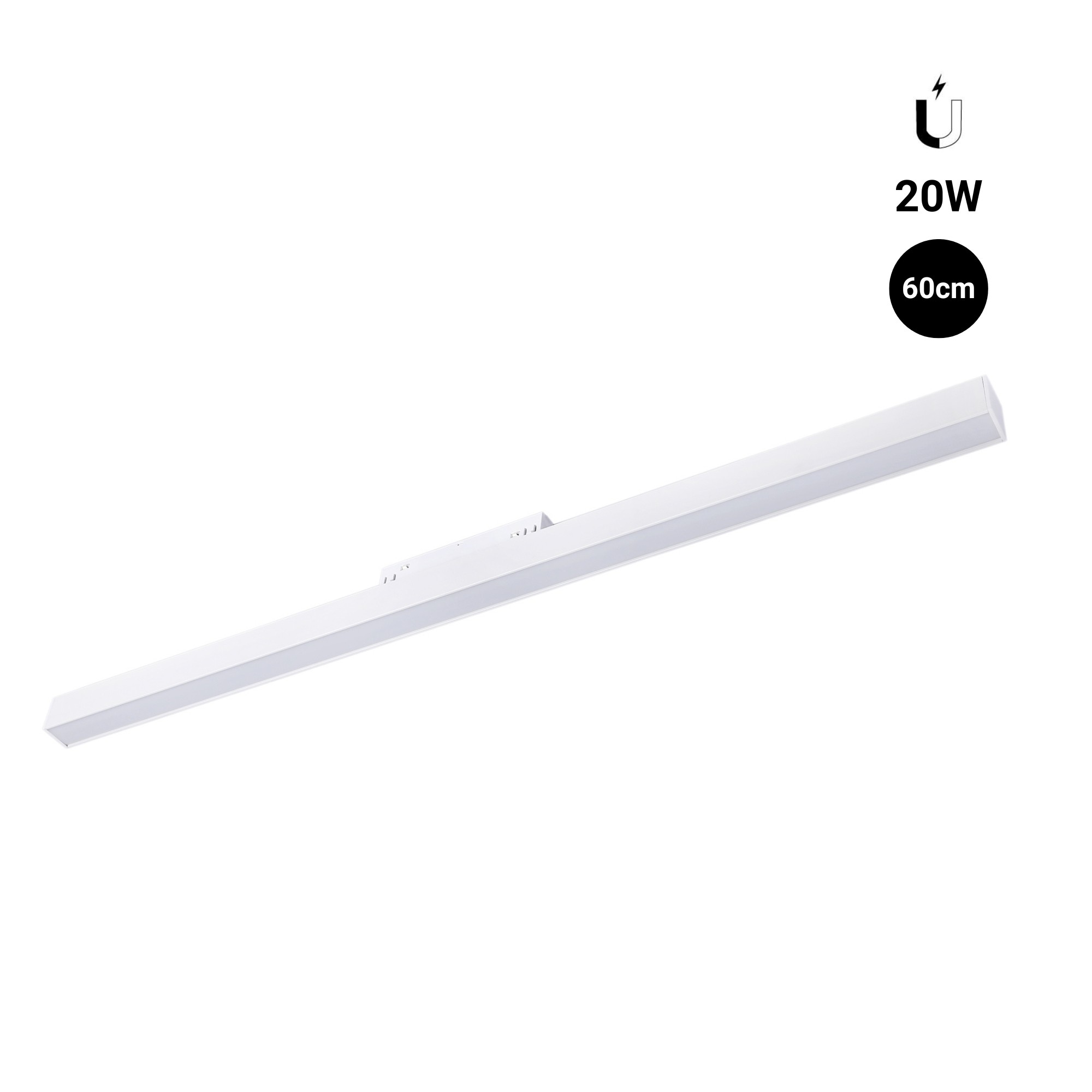 Réglette LED Pupil 270mm blanc neutre 4W 12V alu naturel-opal