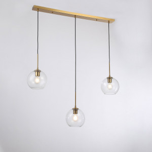 Triple glass pendant light "Merce" - 3 x E27