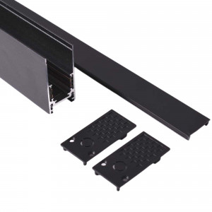 End cap for recessed, trimless and surface magnetic track