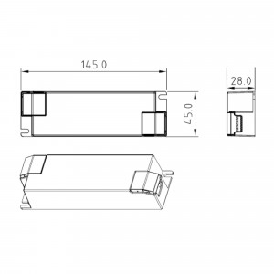 DALI dimmable DT6 Single color driver 220-240V - Output 6-58V DC - 500-1400mA - 45W