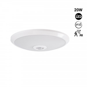 LED ceiling light with PIR sensor- 20W - Ø30cm - IP20