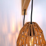 Wooden wall sconce with woven paper lampshade - "Leo"