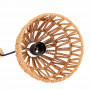 Wooden wall sconce with woven paper lampshade - "Leo"