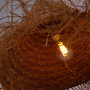 Natural fiber pendant light "NAM XL"