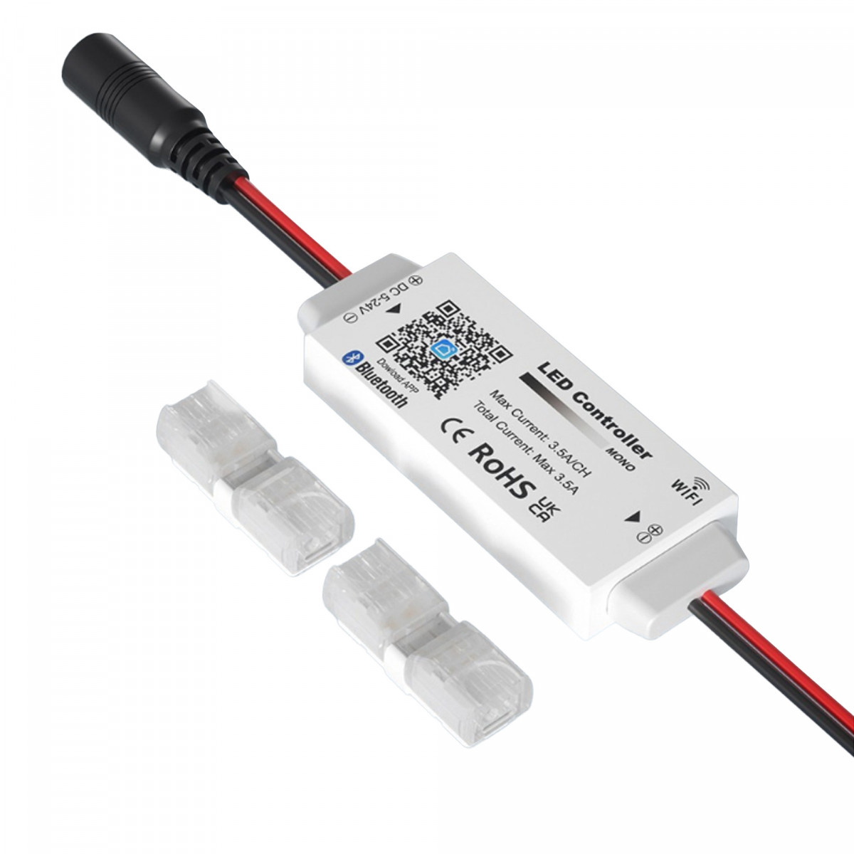 Mini single color controller - WiFi + Bluetooth - 5-24V DC - 3.5A