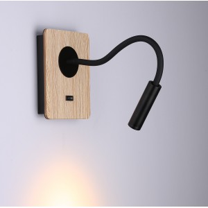 Pack x 2 - Flexible wall reading light "LONDON" - CREE Chip - 3W - Black