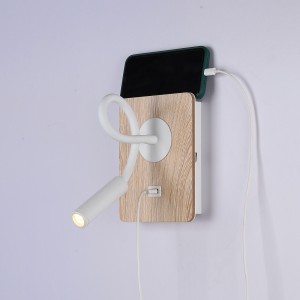 Pack x 2 - USB Flexible wall reading light "LONDON USB" - CREE Chip - 3W - White