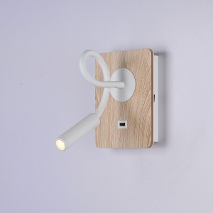 Pack x 2 - USB Flexible wall reading light "LONDON USB" - CREE Chip - 3W - White