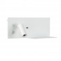 Pack x 2 - Wall reading light with USB port "Kerta" - Double light - 3W+7W - White