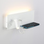 Pack x 2 - Wall reading light with USB port "Kerta" - Double light - 3W+7W - White