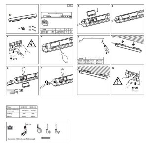 Connectable linear LED waterproof display - 60cm - IP65 - 4000K