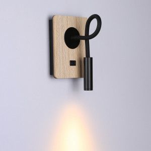 Pack x 2 - USB Flexible wall reading light "LONDON USB" - CREE Chip - 3W - Black