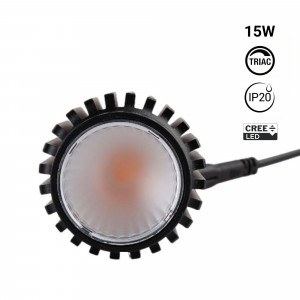 LED Module for MR16/GU10 downlight ring - 15W - TRIAC dimmable - 45º - CRI 90