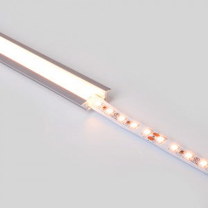 Recessed aluminum profile - Complete kit - 24,5 x 7mm - LED Strip up to 12 mm - 2 meters