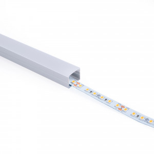 Surface-mounted aluminum profile - Complete kit - 18 x13mm - LED Strip up to 15 mm - 2 meters