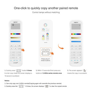 RGB + CCT LED Remote Control - 100 Zones - WHITE - FUT100 - Mi Light