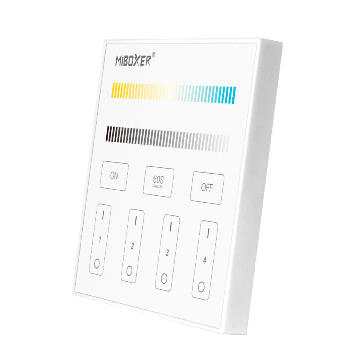 CCT RF Touch control panel - 4 zones - White - Mi-Light