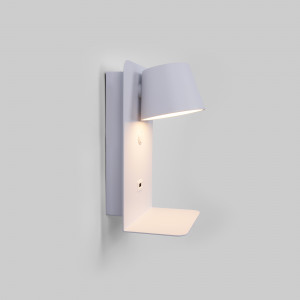 Pack x 2 - Wall reading light with USB port "BASKOP" - 6W - Vertical design - White